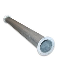 Tube f/extension for auger 2m, 2 flanges S150