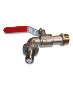 Ball valve w/nozzle 3/4"m