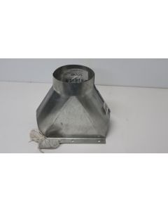 DISCHARGE SPOUT,6INX90 L/HALF BAND,W/BOLT KIT