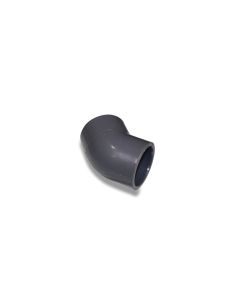 Elbow 45deg PVC 50mm 2x stick-on sleeve PN16
