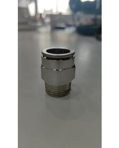 Fitting male 16mm x 1/2" for air hose, nickel brass
