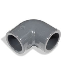 Elbow 90deg PVC 20mm 2x stick-on sleeve PN16