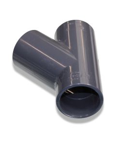 T-piece 50x50x50 PVC 45deg