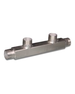 Pipe manifold stainless steel part 4 x 2"