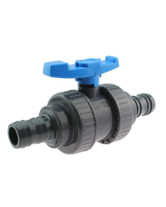 Ball valve G1/2" with hose nozzle on both sides dia 12 mm