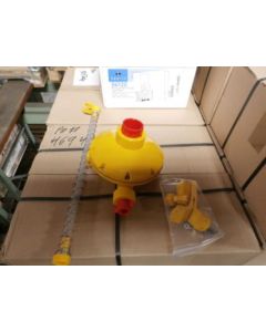 Pressure regulator kit yellow 18" flex 45maxPSI f/aluminum &
