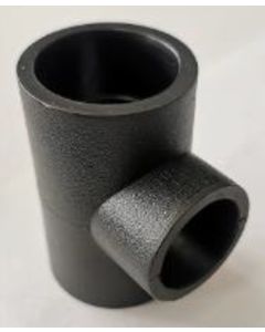 Reducing tee 32mmx25mmx32mm, hot melted, for PE pipe