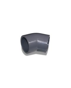 Elbow 45deg PVC 75mm 2x stick-on sleeve PN16
