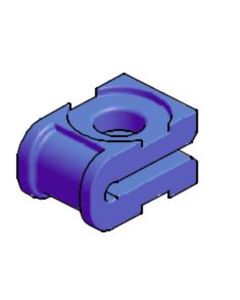 Fastening clip f/wire mesh guard plastic