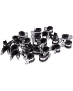Tube clip 12mm with rubber inlet