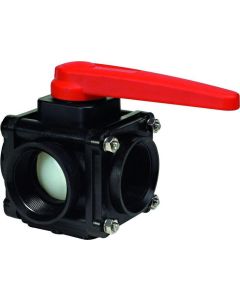 Ball Valve 2½" 3-Ways L-PP