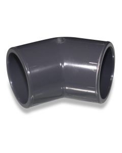 Elbow 45deg PVC 32mm 2x stick-on sleeve PN16