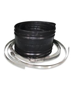 Packing f/exhaust air chimney D650/30 black incl pipe clamps