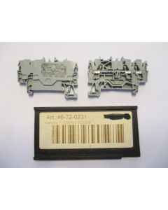 3-Conductor earth terminal block 2.5m²m grey