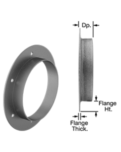 DUCT FLANGE,TRADE SIZE 7, 7-1/8" FEMALE ID,1-1/4"DP,FLANGE H
