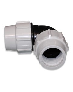 Elbow 90deg PP 63mm NP16 f/PE-pipe