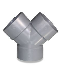 Y-piece 63 - 45° plastic, 3 x stick-on-sleeve for drop pipe