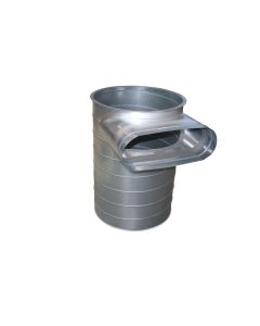 T-piece ND 630x600/200x630 920mm with 1 flange