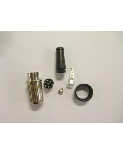 Plug 6 Pol DIN Male f/cable with locking ring