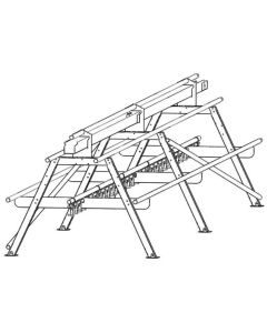A-rack metal 5800 with 6 perches/1 feedline/drinker