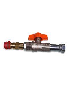 Ball valve w/quick coupling f/JetMaster GP propane EU