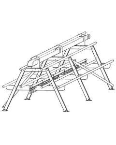 A-rack metal 5800 with 7 perches/1 feedline/drinker