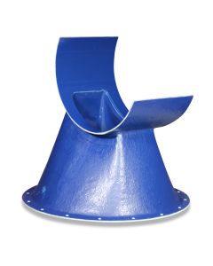 Funnel GRP blue for silo boot for GRP silos