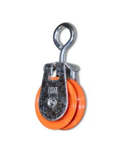Pulley 1 7/8" 47.6mm plastic with suspension eye max. 50kg