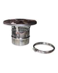 Roof hood w/ wire mesh f/chimney dia150mm f/JetM BGH50/100