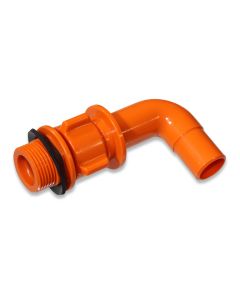 Outlet angled with swivel nut yellow cpl L-001 300 41 00