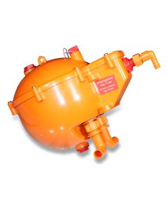 Ball tank with flushing system 2 outlets for cage management