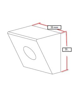 Distance block 60° aluminium