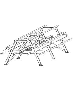 A-rack metal 5800 with 8 perches/2 feedlines/drinker