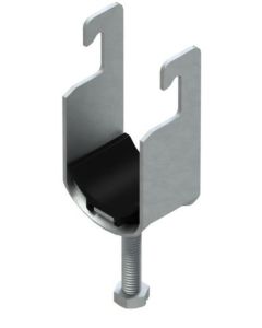 U-clamp f/1 cable Ø 16-22 slot 18-22mm steel hot-dip galv