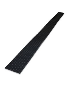 Plate 1195x160x6/8 HDPE black with nubbed surface f/SIMBA