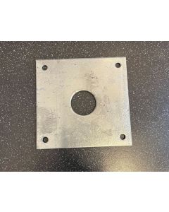 Plate galv 100x100mm w/hole Pg21 f/DOL-26