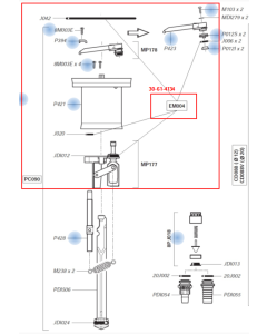 Sealing kit EM004VF D25RE2 (90 01 062)