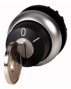 Selector switch front M22 key pos. 0 removable M22-WRS-A1