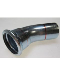 FZ Press elbow 42 mm 45° bushing/nipple galv.