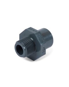 Adapter nipple 25m x 1/2"m PVC with octagon