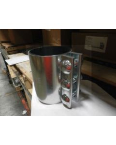 COUPLING,450,STEEL TUBE,3-BOLT 4 1/2 OD W/3 BOLT&NUTS 6"LONG