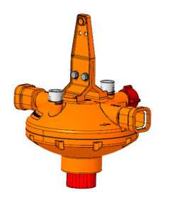 Pressure regulator for slope 0-30 cm D28 orange