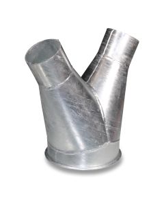 Y-piece galv 150/70 2x30deg