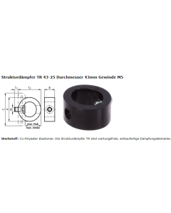 Profile damper TR 43-25 f/free-access stall ESF