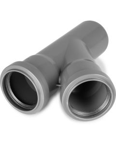 T-piece 50x50x50 45deg PVC 2 x socket end / 1 x flange