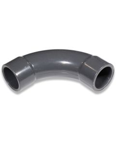 Bend 90deg PVC 32mm 2x stick-on sleeve NP16