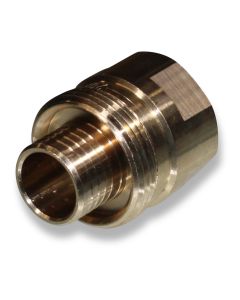 Transition piece brass f/clamp ring connector 1/2" fm 20x2mm