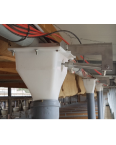 Pneumatic valve for pipe 80mm incl. hopper 110mm