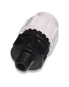 Adapter union PP 25x 1/2"m NP16 f/PE-pipe