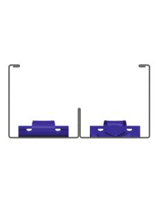 Feed trough 3000 regular separ ridge height 25mm f/MaleChain